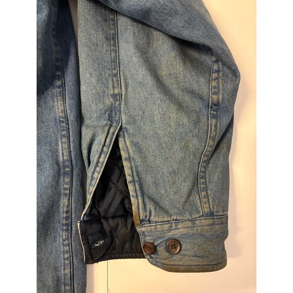 Vintage Roundtree and Yorke outdoors denim fleece jacket size large - Picture 5 of 8